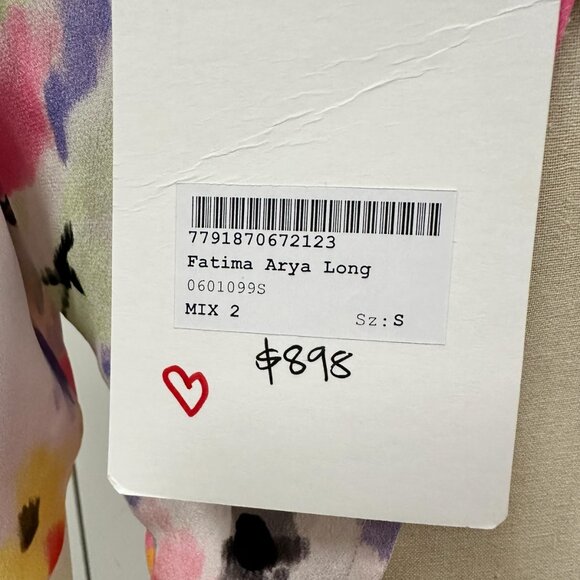 MARIA CHER Fatima Arya Ruched A-Line Maxi Dress,  Multi floral tones, Size 2 - Picture 14 of 16